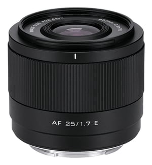 VILTROX AF 25 1.7 E kameraobjektiv Filmobjektiv Fullformatobjektiv Svart