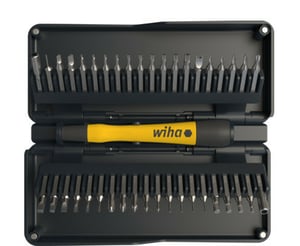 Wiha 44624 Handschraubendreher Schraubendreher mit austauschbaren Bits Gerader Schraubendreher