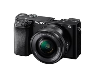 Sony α 6100 Spiegellose Kamera mit 24,2-MP-CMOS-Sensor 6000 x 40000 px Schwarz