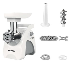 Zelmer ZMM9801B 2200 W Meat Grinder, Stainless Steel, White