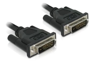 DeLOCK DVI 24+1-kabel 0,5 m hane/hane DVI-D svart