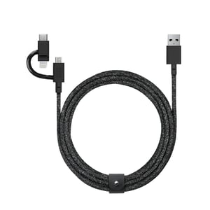 Native Union BELT-ULC-CS-BLK-NP USB-kabel 2 m USB A – USB C/Micro USB A/Lightning Svart