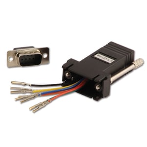 Lindy 70246 RJ-45 to FM 9-pin D Cable Adapter, Black