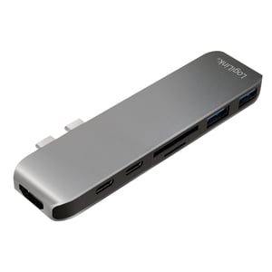 LogiLink UA0302 USB 3.2 Gen 1 (3.1 Gen 1) Type-C Aluminum Docking Station, Black