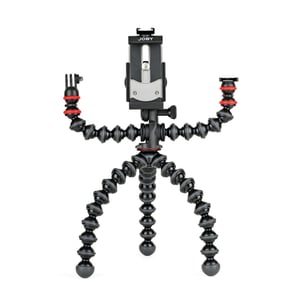 Joby GorillaPod Mobile Rig Stativ für Smartphone/Tablet, 3 Beine, Schwarz, Korallenrot