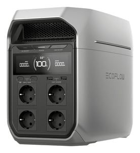 EcoFlow DELTA 3 Plus bärbar strömstation med litium-järn-fosfat-batteri (LiFePO4), 1800 W, 12,5 kg