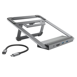 Hama 00200106 Kabelgebundene USB 3.2 Gen 1 (3.1 Gen 1) Type-C-Dockingstation, Anthrazit, Grau