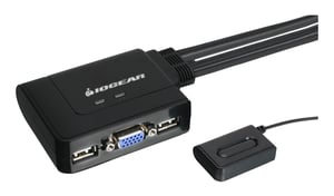 iogear 2-portars USB KVM-switch, svart