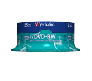 Verbatim DVD-RW Matt Silver 4,7 GB 25 Stück
