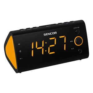 Sencor SRC 170 OR Digitaluhr mit Radio, schwarz, orange