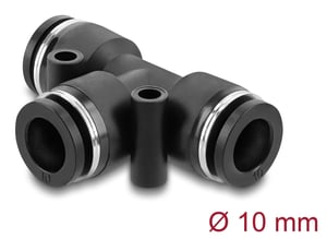 DeLOCK 60750 Pneumatikanschluss/Kupplung, schwarz, Metall, Kunststoff, Innengewinde, 1 Stück.