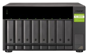 QNAP TL-D800C Hard Drive Enclosure HDD/SSD Enclosure Black, Gray 2.5/3.5"