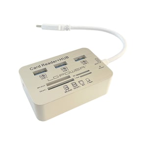 LC-Power LC-HUB-C-CR stacja dokująca USB 3.2 Gen 1 (3.1 Gen 1) Type-C
