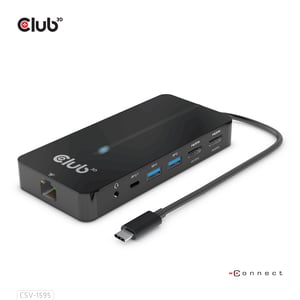 CLUB3D CSV-1595 USB 3.2 Gen 1 (3.1 Gen 1) Type-C-Dockingstation, schwarz