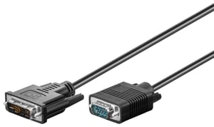 Goobay 50989 kabeladapter 1 m DVI-I till VGA (D-Sub), svart