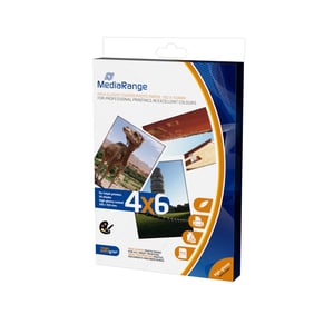 MediaRange MRINK104 fotopapper, vitt, hög glans