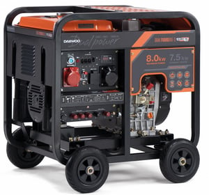 Daewoo DDAE 11000DXE-3 generator 7500 W 13,5 l diesel svart
