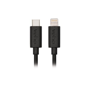 Veho VCL-004-MFI-C-20CM Lightning-Kabel 0,2 m Schwarz