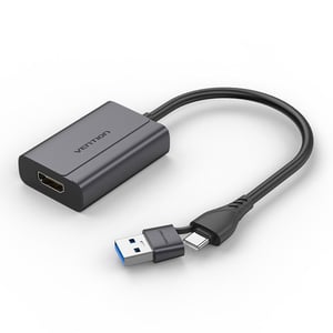 Vention ACYHB USB-C to USB-A HDMI Cable Adapter, Gray