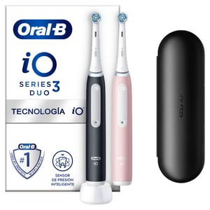 Oral-B iO3 Duo Dorosły Wibrująca szczoteczka do zębów Czarny, Różowy, Biały