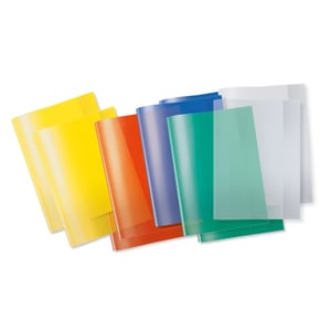 HERMA 19992 Magazine and Book Covers, 10-pack. Blue, Green, Red, Clear, Yellow