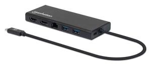 Manhattan 152747 USB Type-C Docking Station, Black