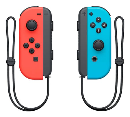 Nintendo Joy-Con (L)/(R) Neon Red/Neon Blue Czerwony, Cyjan Bluetooth Gamepad Analogowa/Cyfrowa Nintendo Switch