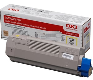 OKI 43872305 tonerkassett, 1 st. Original, gul