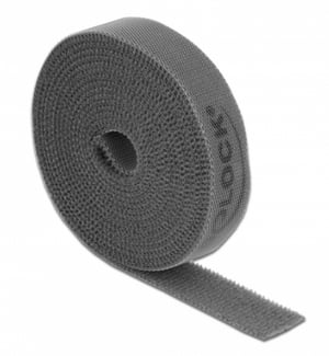 DeLOCK Rolka taśmy rzep D 2 m x S 15 mm, szary