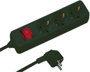 REV 512371555 Überspannungsschutz Schwarz 3 x Netzsteckdose 250 V 1,4 m