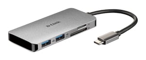 D-Link DUB-M610 dockningsstation, kabelansluten USB 3.2 Gen 1 (3.1 Gen 1) Type-C, aluminium