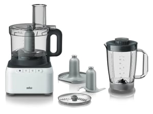Braun FP3131WH matberedare 800 W 2,1 l Grå, Vit