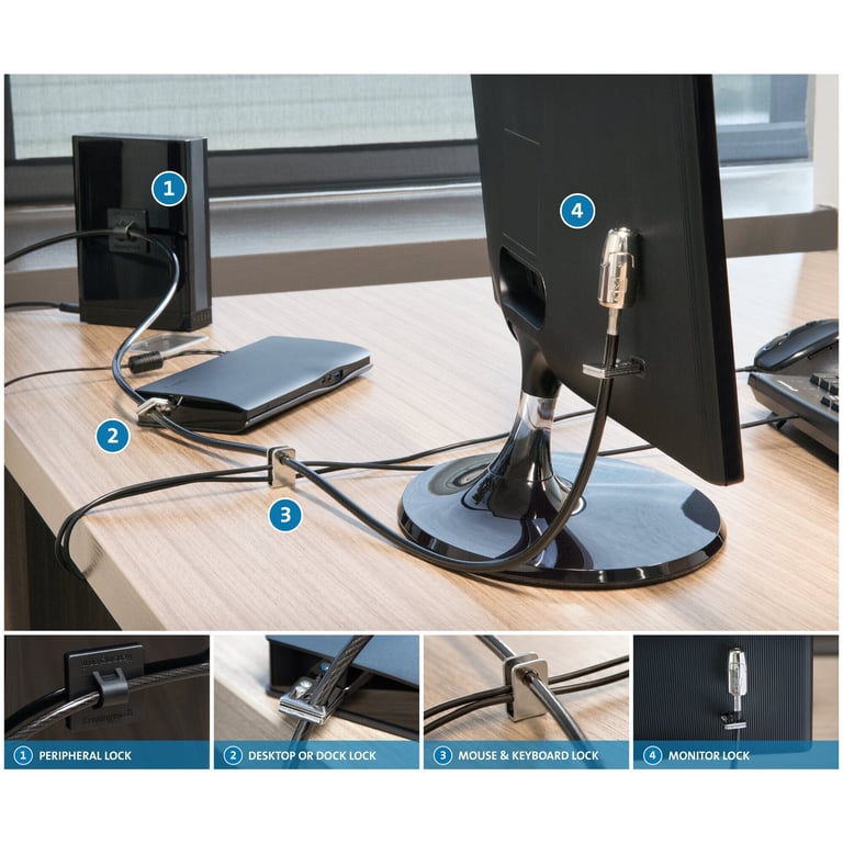 Kensington Zestaw MicroSaver 2.0 do zabezpieczenia komputera i urządzeń peryferyjnych