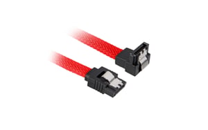 Sharkoon SATA 3-kabel, 0,45 m, SATA 7-stifts, svart, röd
