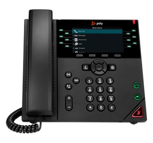 HP Poly 12-line Poly VVX 450 IP phone with PoE support