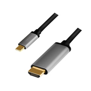 LogiLink CUA0101 USB 3.2 Gen 1 Type-C to HDMI-A Adapter, Black, Gray