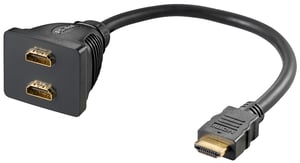 Goobay 68784 HDMI-Kabel 0,1 m HDMI Typ A (Standard) 2 x HDMI Typ A (Standard) Schwarz