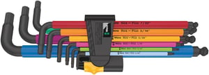 Wera 05022640001 Allen wrench L-shaped Allen wrench set, English, 9-piece set