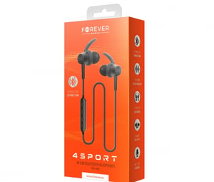 Forever BSH-400 Zestaw słuchawkowy Przewodowy i Bezprzewodowy Douszny Sport Micro-USB Bluetooth Czarny