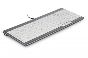BakkerElkhuizen UltraBoard 960 USB-tangentbord QWERTZ tyska grå, vit
