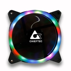 Chieftec AF-12RGB kylsystem för datorer, 12 cm fläkt, svart, 1 st.
