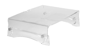 BakkerElkhuizen Q-riser 110 61 cm (24") Skrivbord, transparent