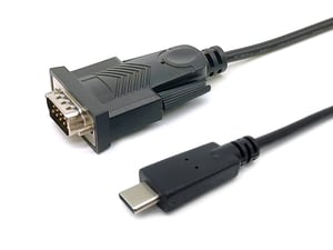 Equip 133392 Parallel Cable, Black, 1.5 m, USB Type-C to DB-9