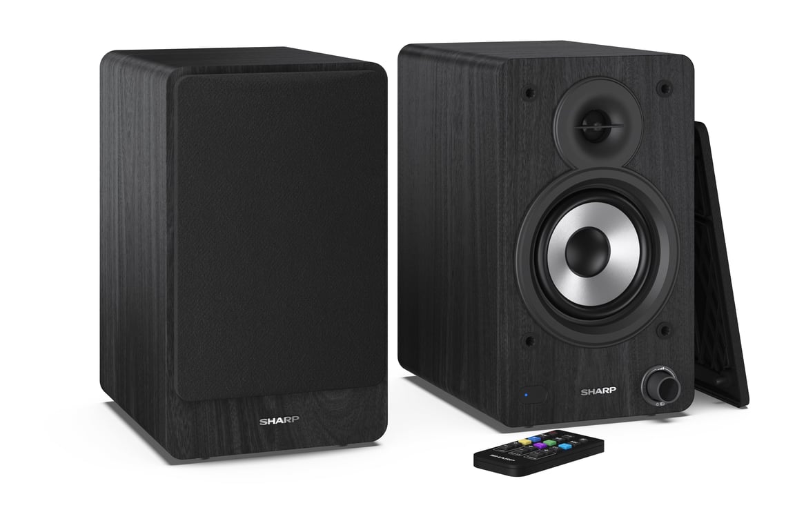 Sharp Bookshelf Speakers 2-drożny Czarny Przewodowy i Bezprzewodowy 60 W