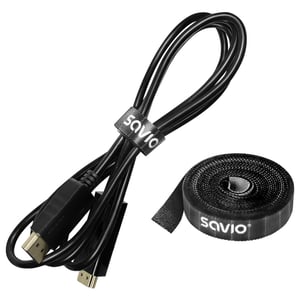 Savio OC-06 organizator na kable Uniwersalne Uchwyt na kabel Czarny