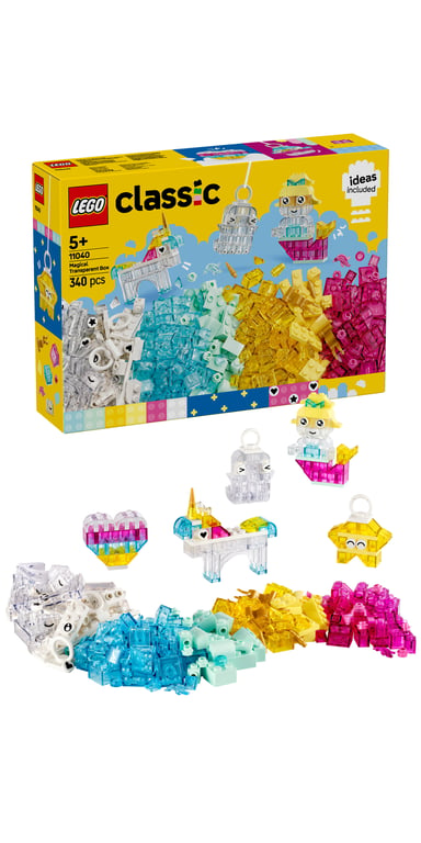 LEGO Classic Magiczny zestaw z przezroczystymi klockami
