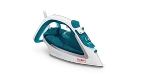 Tefal EasyGliss Plus FV5718 Bügeleisen – Trocken- und Dampfbügeleisen – Durilium-Bügelsohle – 2400 W – Türkis, Weiß
