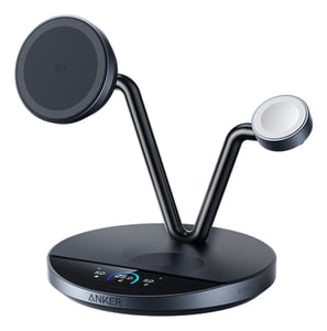 Anker B25X7G11 Ladegerät für mobile Geräte: Kopfhörer, Smartphone, Smartwatch, schwarz, USB, kabelloses Laden, Schnellladen, intern