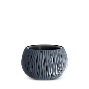 Prosperplast DSK240-S433 Flower Pot, Anthracite, Ceramic, 1 pc.