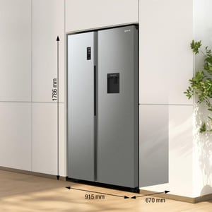 Gorenje NRR9185EAXLWD chłodziarko-zamrażarka otwierana obustronnie Wolnostojący 547 l Szary
